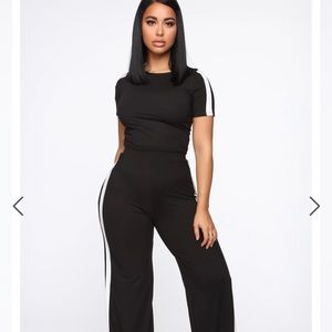 Fashion Nova My Go To Lounge Set Black